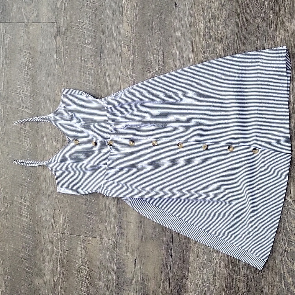 H&M Divided Striped Button Midi Dress Size XS